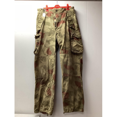 311 - WWII Third Reich German Tan and Water Camouflage Style Field Trousers. Due to the nature of these it... 