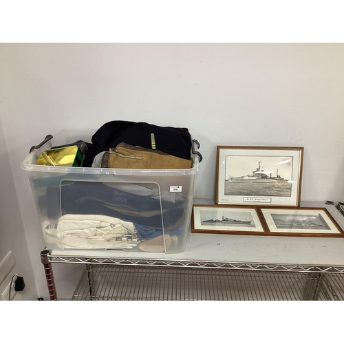 316 - Various Items of Royal Navy Uniform, as issued to Naval Rating E. W South, also Manual of Seamanship... 