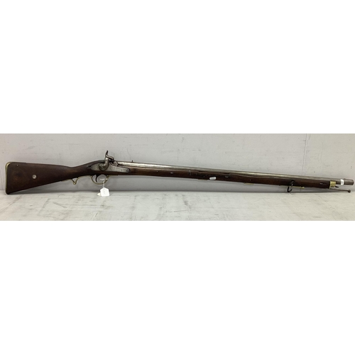 319 - British East India Company Pattern 1842 Percussion Musket, marked with East India Company 'Rampant L... 