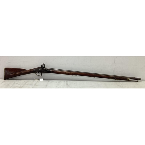 320 - British India Pattern Circa 1810 'Brown Bess' Flintlock Musket, marked 'Tower' with 'GR' crown devic... 