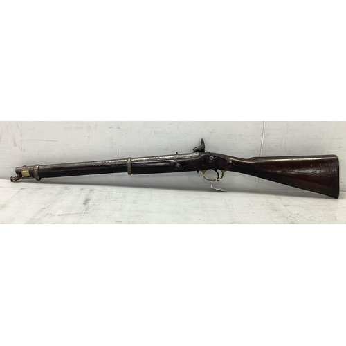 322 - British Pattern 1856 Cavalry Percussion Carbine, manufactured by 'Enfield' and dated to year 1858, v... 