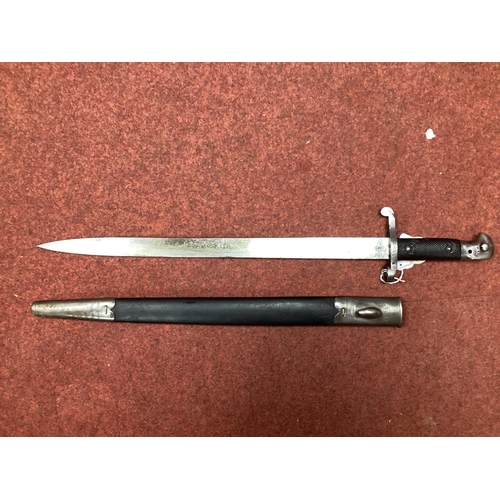 328 - British Martini-Henry Bayonet and Scabbard, bayonet manufacturer 'Wilkinson Sword Company, London', ... 