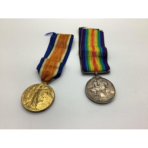 459 - WWI Duo of British Medals, comprising British War Medal and Victory Medal, awarded to 4559 GNR J A D... 