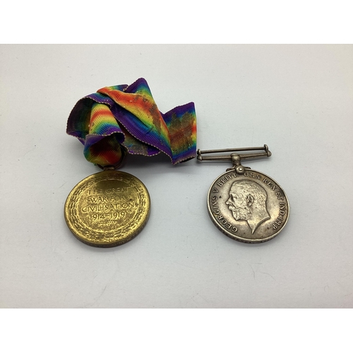 464 - WWI Duo of British Medals, comprising British War Medal and Victory Medal awarded to 229074 SPR A Pa... 