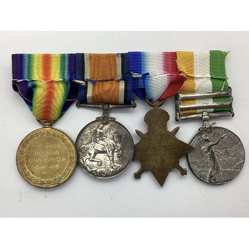 475 - Edward VII Kings South Africa Medal, with two clasps South Africa 1901 and 1902, awarded to 6375 PTE... 