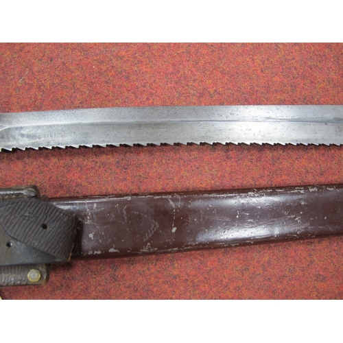 348 - WWI Imperial German Model 1898/05 'Butcher Knife' Bayonet with Scabbard, marked on blade with manufa... 