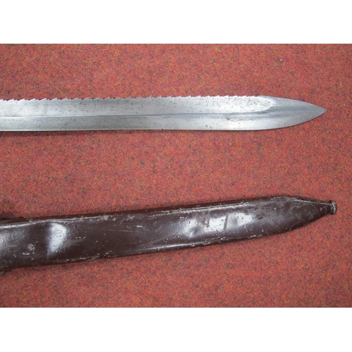 348 - WWI Imperial German Model 1898/05 'Butcher Knife' Bayonet with Scabbard, marked on blade with manufa... 