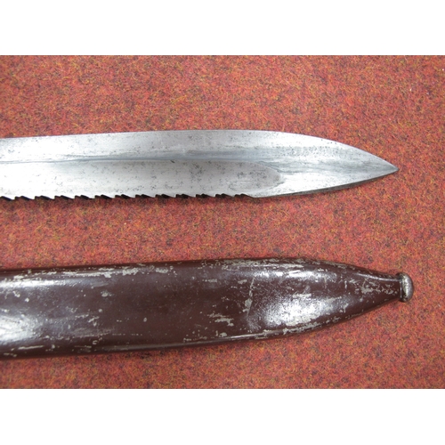 348 - WWI Imperial German Model 1898/05 'Butcher Knife' Bayonet with Scabbard, marked on blade with manufa... 