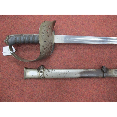 366 - Second Boer War/WWI British Pattern 1897 Infantry Sword, with 'VR' Royal Cypher integrated into guar... 