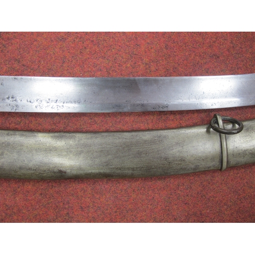 321 - Light Cavalry Type Sabre and Scabbard, with possible modification replacement of grip and guard, bla... 