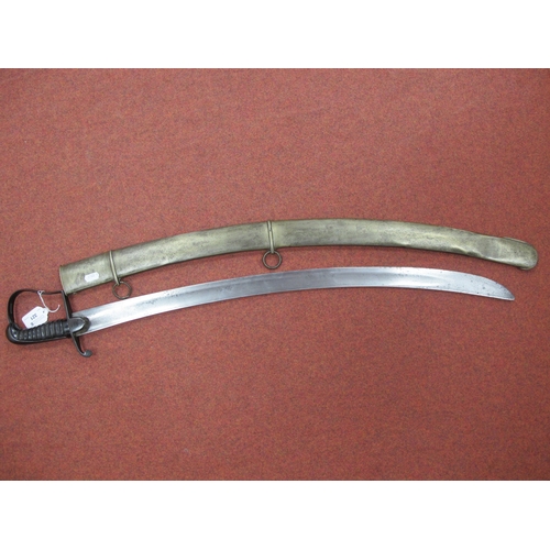 321 - Light Cavalry Type Sabre and Scabbard, with possible modification replacement of grip and guard, bla... 