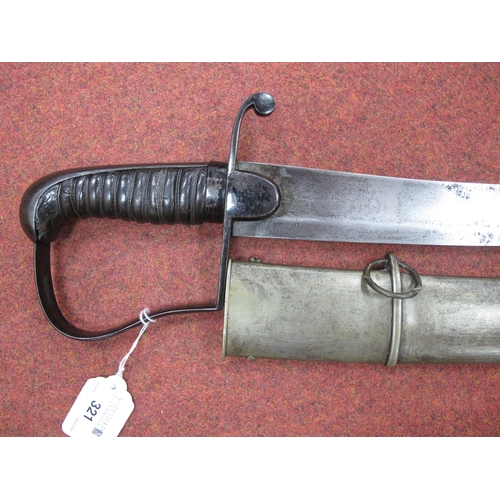 321 - Light Cavalry Type Sabre and Scabbard, with possible modification replacement of grip and guard, bla... 