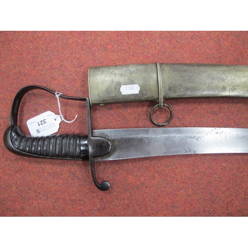 321 - Light Cavalry Type Sabre and Scabbard, with possible modification replacement of grip and guard, bla... 