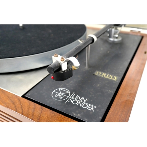 414 - Linn Sondek LP12 Turntable, possibly a Syrinx tonearm installed (untested).