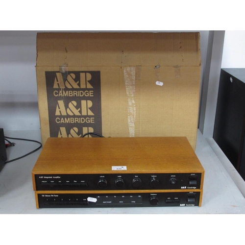 420 - A and R Cambridge A60 Integrated Amplifier, A and R Cambridge T21 tuner, boxed (both untested).