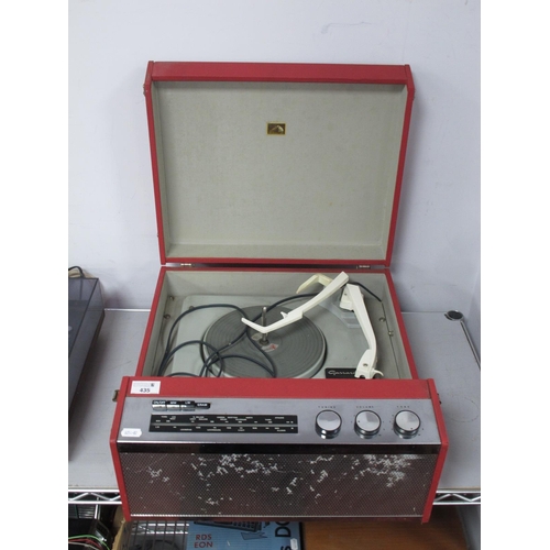 435 - Vintage His Masters Voice Radio/Record Player, fitted with a Garrard record deck (untested).