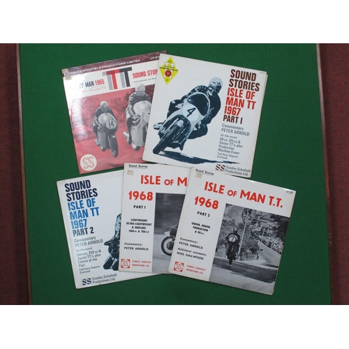 459 - Isle of Man TT Commentary Records, five lp's to include, Isle of Man TT 1965, commentary by Murray W... 