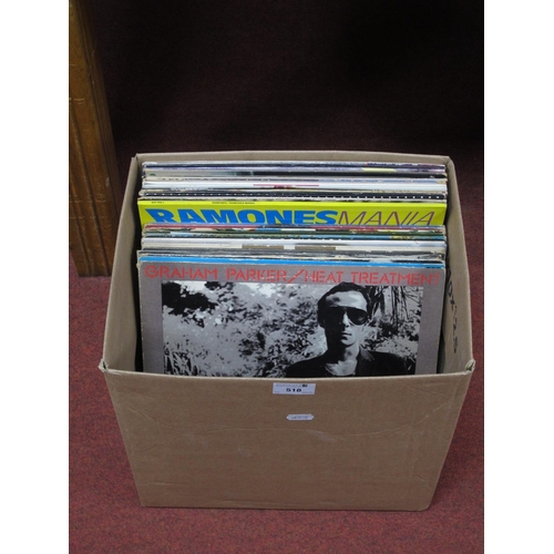 518 - Punk and New Wave Interest L.P's, thirty two releases including, Graham Parker - Heat Treatment, 9 B... 