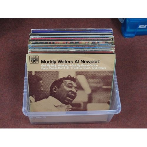 608 - Blues Jazz and Soul L.P's, Forty albums, to include, Muddy Waters - At Newport, Locomotiv GT - Locom... 