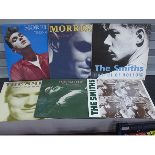 618 - The Smiths and Morrissey L.Ps, six to include, Meat Is Murder (Rough Trade ROUGH81, 1990 reissue), T... 