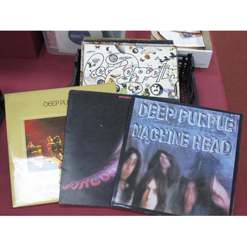 624 - Nine Classic Rock Interest L.P's, comprising of Deep Purple - Machine Head (Purple TPSA7504, 1972) o... 