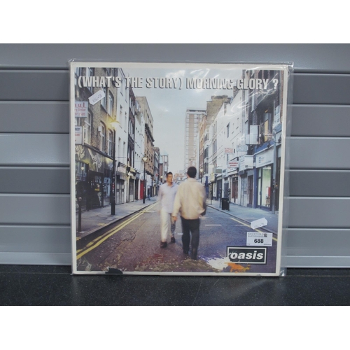 688 - Oasis-(Whats The Story) Morning Glory (Creation CRE LP189, 1995), MPO crossed out on matrix version,... 