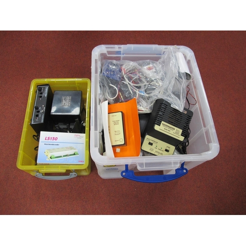 488 - Two Plastic Tubs, containing a quantity of mainly unboxed control units and accessories, to include ... 