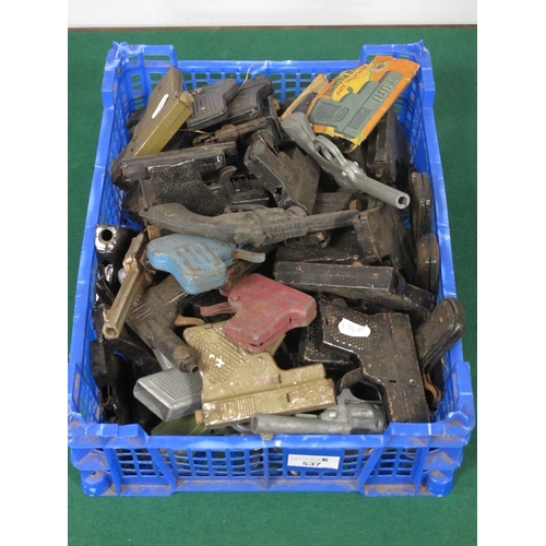 537 - A Quantity of Mid XX Century Toy Pistols by Crescent, Turi and other, Snappy Jack noted, playworn.