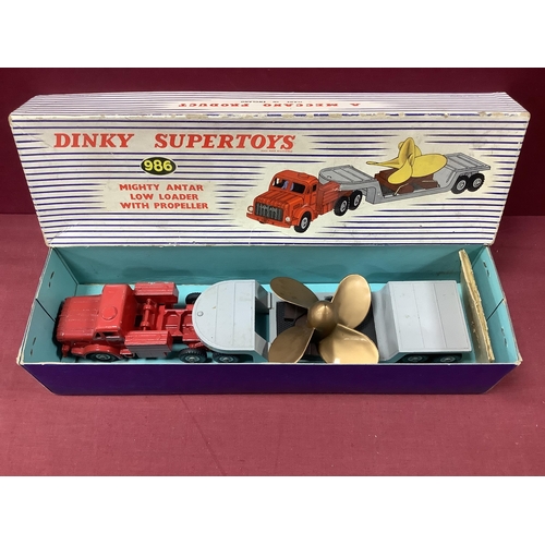 794 - Dinky No 986 Mighty Antar Low Loader with Propeller, all original, overall good, good plus, chipping... 