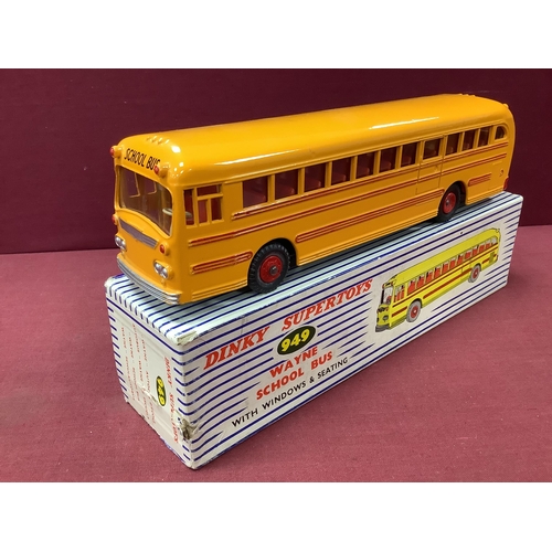 796 - Dinky Supertoys No 949 Wayne School Bus, orange, overall very good plus, one or two minor chips note... 