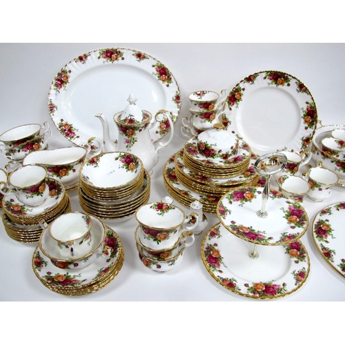 1008 - A Royal Albert 'Old Country Roses' Porcelain Part Tea and Dinner Service, comprising: tureen (no cov... 