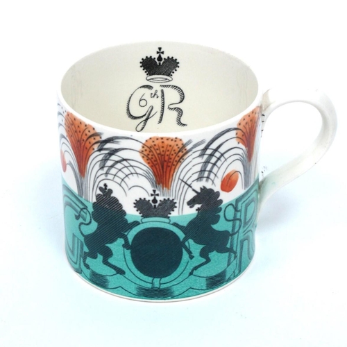 1079 - Eric Ravilious for Wedgwood Commemorative Pottery Mug, to celebrate the Coronation of George VI and ... 