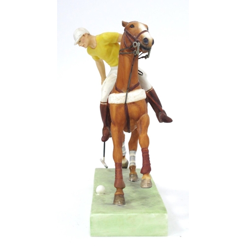 1131 - A Royal Worcester Porcelain Model of a Polo Player, modelled by Doris Lindner, shape number 3163, 17... 