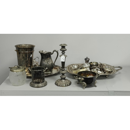 1 - A Mixed Lot of Assorted Plated Ware, including twin handled meat dish, cruet, Etain Fait Main wine f... 