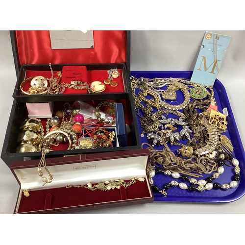 31 - An Assortment of Gilt Tone Jewellery, to include fringed necklace, imitation pearl bead necklace, ca... 