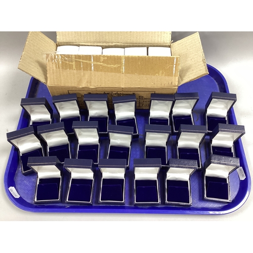 49 - Twenty Blue Lined Jewellery Boxes :- One Tray