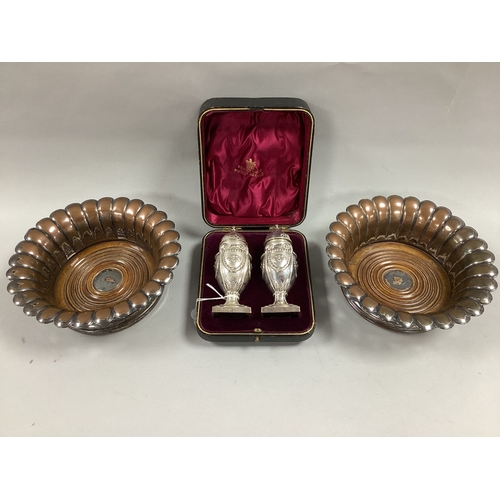 52 - A Matched Pair of Highly Decorative Hallmarked Silver Pepperettes, Hawksworth Eyre & Co, London 1899... 