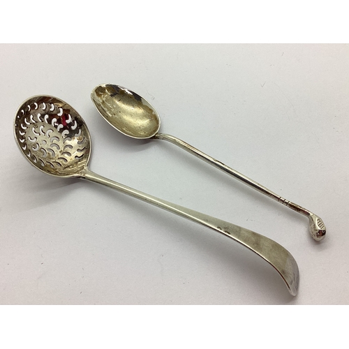 62 - A Hallmarked Silver Sifter Spoon, William Bateman, London 1815; together with a hallmarked silver te... 