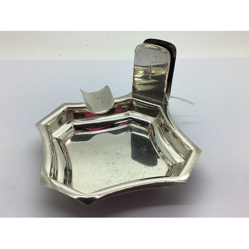 67 - Asprey London; A Hallmarked Silver Ashtray, A&Co Ltd, Birmingham 1924, of shaped square form with ci... 