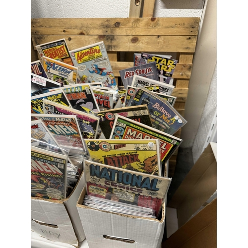 355 - Approximately 4000 American Comics From 1960's - Modern (17 Boxes).