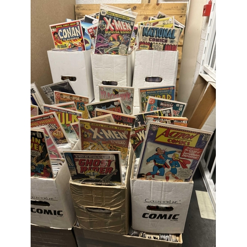 355 - Approximately 4000 American Comics From 1960's - Modern (17 Boxes).