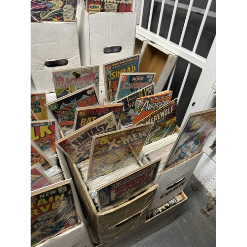 355 - Approximately 4000 American Comics From 1960's - Modern (17 Boxes).