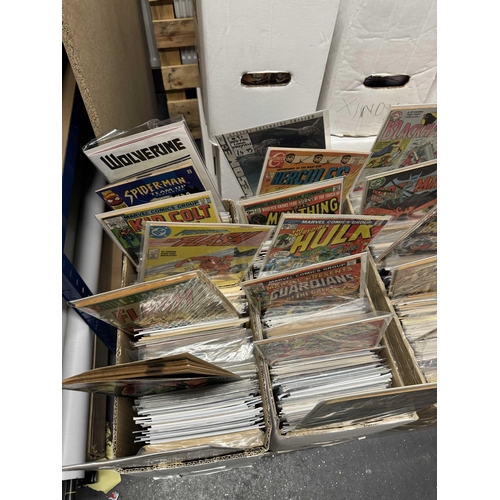 355 - Approximately 4000 American Comics From 1960's - Modern (17 Boxes).