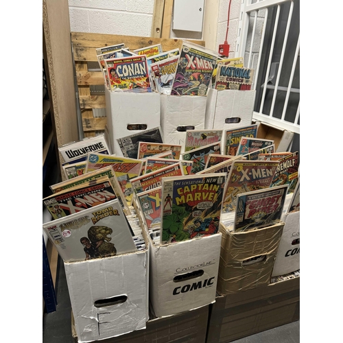 355 - Approximately 4000 American Comics From 1960's - Modern (17 Boxes).