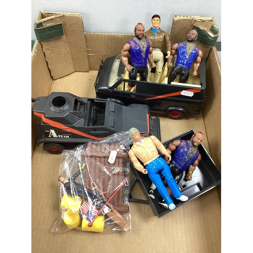 369 - A Collection of Predominantly Circa 1980s The A Team Plastic Action Figures and Vehicles by Galoob, ... 