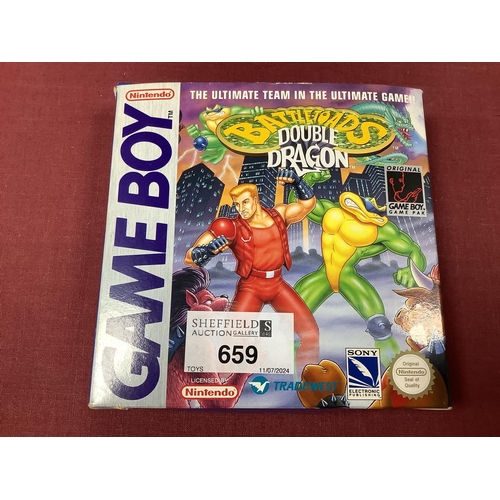 659 - Battletoads Double Dragon Nintendo Game Boy Game Cartridge boxed with instruction leaflet, (felt tip... 