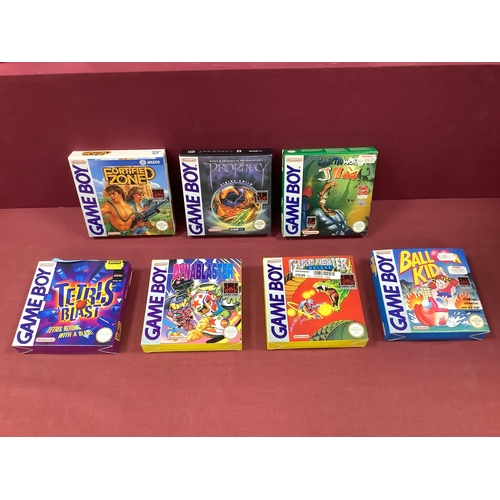 665 - Seven Nintendo Game Boy Games Cartridges comprising of Burai Fighter Deluxe, Balloon Kid, Dynablaste... 