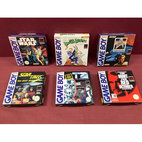 669 - Six Nintendo Game Boy Games Cartridges comprising of Star Wars, The Bugs Bunny Crazy Castle, Star Tr... 