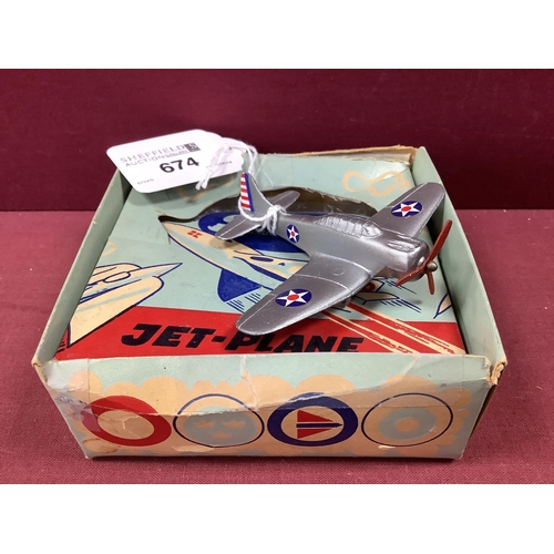 674 - Original Tekno of Denmark, M.I.G 15 Aircraft, boxed, some creasing to box, and a Tekno BSB-1, excell... 