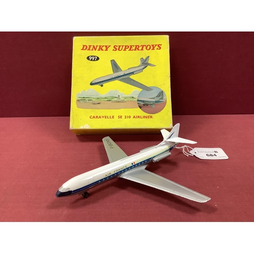 684 - Dinky Supertoys No 997 Caravella SE210 Airliner 'Air France', overall good, main transfers appear re... 